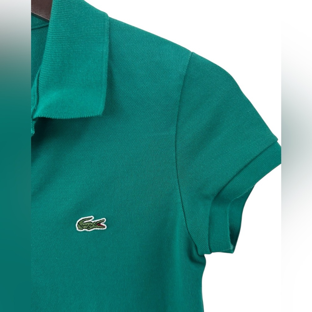 Lacoste Women's Green Polo Shirt Size 36 - Picture 3 of 5